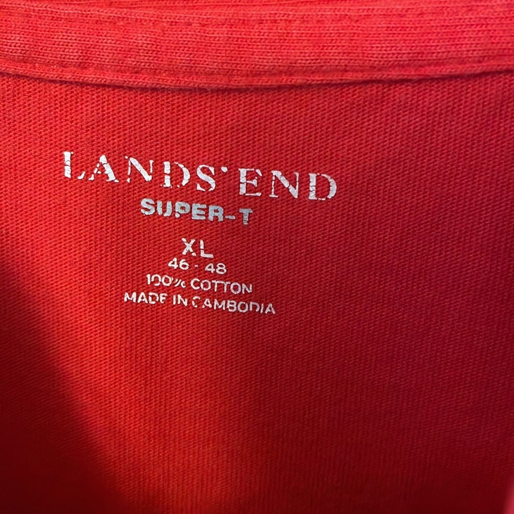 Lands End mens XL polo shirts two shirts plain red & blue. Basics washable - Picture 3 of 4